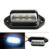 2 Pcs Waterproof 6 LEDs License Plate Light Rear Light Trailer Step Lamp for Car Boat RV Truck 12V License Plate Light