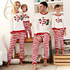2 Piece Family Look Active Vintage Striped Color Block Graphic Print Long Sleeve Regular Maxi Clothing Set Red