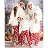 2 Piece Family Look Santa Claus Animal Print Long Sleeve Regular Clothing Set White