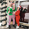 2 Piece Family Look Santa Claus Solid Colored Print Long Sleeve Regular Clothing Set Red