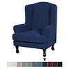 2 Piece Sofa Cover High Stretch Jacquard Fabric Furniture Slipcover Stay in Place Soft Spandex Form Fit Wing Back Armchair Slipcovers Skid Resistance Machine Washable