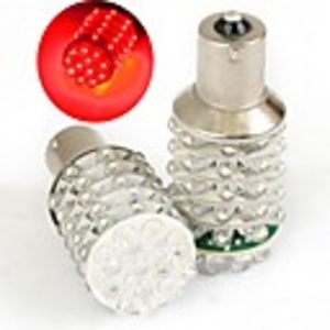 2 Red LED Car Bulbs with 57 LED