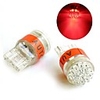 2 Red LED Refractor Car Bulbs with 24 LED