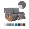2 Seater Anti-Slip Recliner Sofa Cover fit Leather Recliner Sofa Water Resistant Anti-Scratch Couch Cover for Double Recliner Split Sofa Cover for Each Seat Furniture Protector with Elastic Straps miniinthebox