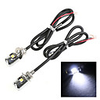 2 White LED Motorcycle Stud Lights Licence Plate 12V