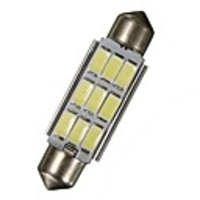 2 x 42MM Festoon 5630 Chip 9-LED SMD 6000K Map/Dome Lights