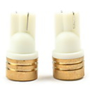 2 Xenon White LED T11 Car Bulbs with 1 LED