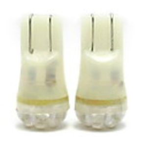 2 Xenon White LED T11 Car Bulbs with 9 LED