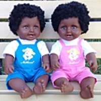 20 inch Black Dolls Reborn Doll Girl Doll Baby Girl African Doll lifelike Cute Kids / Teen Silica Gel with Clothes and Accessories for Girls