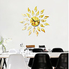 20 Inch Modern Design Sunflower Shape DIY Wall Clock 3D Acrylic Mirror Clock With Quartz Needle For Living Room Bedroom