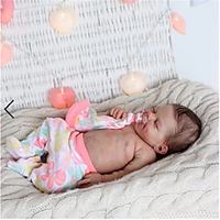 20 inch Reborn Doll Baby Toddler Toy Baby Girl Reborn Baby Doll April Newborn lifelike Hand Made Simulation Cloth Silicone Vinyl with Clothes and Accessories for Girls