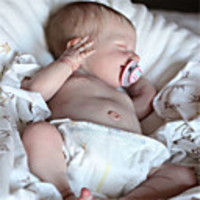 20 inch Reborn Doll Baby Toddler Toy Baby Girl Reborn Baby Doll April Newborn lifelike Hand Made Simulation Cloth Silicone Vinyl with Clothes and Accessories for Girls