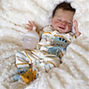 20 inch Reborn Doll Baby Toddler Toy Baby Girl Reborn Baby Doll April Newborn lifelike Hand Made Simulation Floppy Head Cloth Silicone Vinyl with Clothes and Accessories for Girls