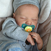 20 inch Reborn Doll Baby Toddler Toy Reborn Baby Doll Levi Newborn lifelike Hand Made Simulation Floppy Head Cloth Silicone Vinyl with Clothes and Accessories for Girls