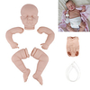 20 inch Reborn Toddler Doll DIY Unpainted Reborn Baby Doll Kit Professional-Painting Kit Baby Boy Baby Girl Loulou Hand Made Floppy Head No Eyelashes,  Hair,  Flesh Color Cloth Silicone Vinyl with