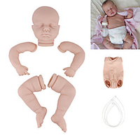 20 inch Reborn Toddler Doll DIY Unpainted Reborn Baby Doll Kit Professional-Painting Kit Baby Boy Baby Girl Loulou Hand Made Floppy Head No Eyelashes,  Hair,  Flesh Color Cloth Silicone Vinyl with