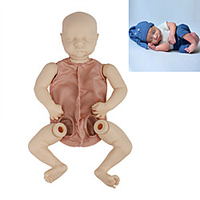 20 inch Reborn Toddler Doll DIY Unpainted Reborn Baby Doll Kit Professional-Painting Kit Baby Boy Levi Hand Made Floppy Head No Eyelashes,  Hair,  Flesh Color Cloth Silicone Vinyl with Clothes and