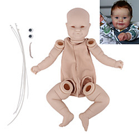 20 inch Reborn Toddler Doll DIY Unpainted Reborn Baby Doll Kit Professional-Painting Kit Baby Boy Maddie Hand Made Floppy Head No Eyelashes,  Hair,  Flesh Color Cloth Silicone Vinyl with Clothes and