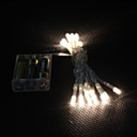 20-LED 2M Warm White String Light 2 Sparking Modes (Flashing,  Steady on)