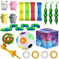 20 pcs Fidget Sensory Toy Set Stress Relief Toys Autism Anxiety Relief Stress Pop Bubble Fidget Toys For Kids Adults miniinthebox