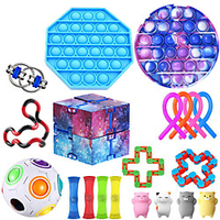 20 pcs Fidget Toys Anti Stress Toy Stretchy Strings Mesh Marble Relief Gift For Adults Children Sensory Antistress Relief Toys miniinthebox