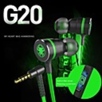 20 Wired In-ear Earphone 3.5mm Audio Jack Stereo Dual Drivers with Microphone with Volume Control InLine Control for Gaming