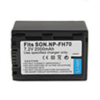2000mAh 7.2V Digital Camera Battery NP-FH70 for SONY DCR-SR80E and More