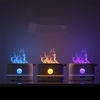 200ml Air Humidifier Tri-colors Flame Effect 1/3/5H USB Smart Timing LED Electric Aromatherapy Diffuser Simulation Fire Flame Humidifier miniinthebox
