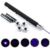 200mW 405nm Purple Blue Starry Laser Pointer with 5 Laser Heads (2 AAA included)