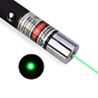 200mW Green Laser Pointer Pen Black With Keychain