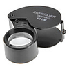 2011 black 40 X 25mm Glass Lens Jeweler Loupe microscope With LED