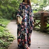 2019 european and american spring and summer new cotton and linen printed loose casual dress miniinthebox