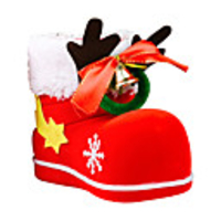 2020 Christmas Decorations New Antler Bell Flocking Boots Children