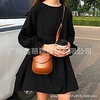 2020 fall aliexpress amazon wish stand-alone cross-border round neck waist pleated cotton and linen dress miniinthebox