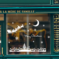 2020 New Year Christmas DIY Window Stickers Home Shopping Center Snow Xmas Tree Merry Christmas Glass Window Wall Sticker Decals