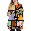 2021 cross-border european and american abstract painting printing large size women