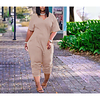 2021 cross-border new african european and american direct tribute short-sleeved straight solid color casual fashion street wear jumpsuit miniinthebox