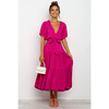 2021 cross-border source amazon aliexpress ebay hot style european and american solid color polka dot v-neck tie dress miniinthebox