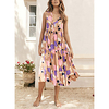 2021 cross-border spring and summer new ebay amazon independent station temperament fashion round neck print beach dress women miniinthebox