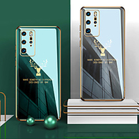 2021 Deer Pattern Camera Electroplating Case For Huawei Nova 7 P40 P30 Pro All-inclusive Huawei Mobile Phone Case Fashion Protective Case for Huawei P20 Nova 6 miniinthebox