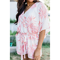 2021 european and american cross-border spring and summer new digital printing v-neck loose fashion jumpsuit 8513 miniinthebox