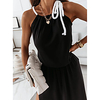 2021 european and american cross-border spring and summer new style casual fashion dress with split hem halter neck 8411 miniinthebox