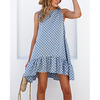 2021 european and american cross-border spring and summer new style polka dot print small fresh sweet irregular dress 8205 miniinthebox