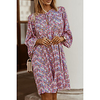 2021 european and american cross-border spring and summer new style small floral digital printing loose fashion short dress 8508 miniinthebox