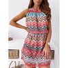 2021 european and american cross-border spring and summer new wave digital printing sleeveless short fashion dress 8373 miniinthebox