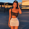 2021 foreign trade dress cross-border aliexpress summer dress 2021 ins skirt irregular mesh miniinthebox