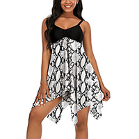 2021 new european and american large size split skirt swimsuit conservative and thin slim slim sweat-absorbent breathable skirt cross-border swimsuit miniinthebox