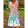 2021 new printing european and american dresses amazon independent site dot oil painting pattern european and american european code dress miniinthebox