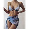 2021 new split printing three-piece swimsuit one-piece bikini miniinthebox