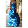2021 new style european and american cross-border retro printed sleeveless round neck women